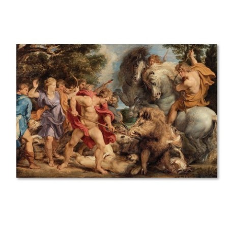 Peter Paul Rubens 'The Calydonian Boar Hunt' Canvas Art,22x32